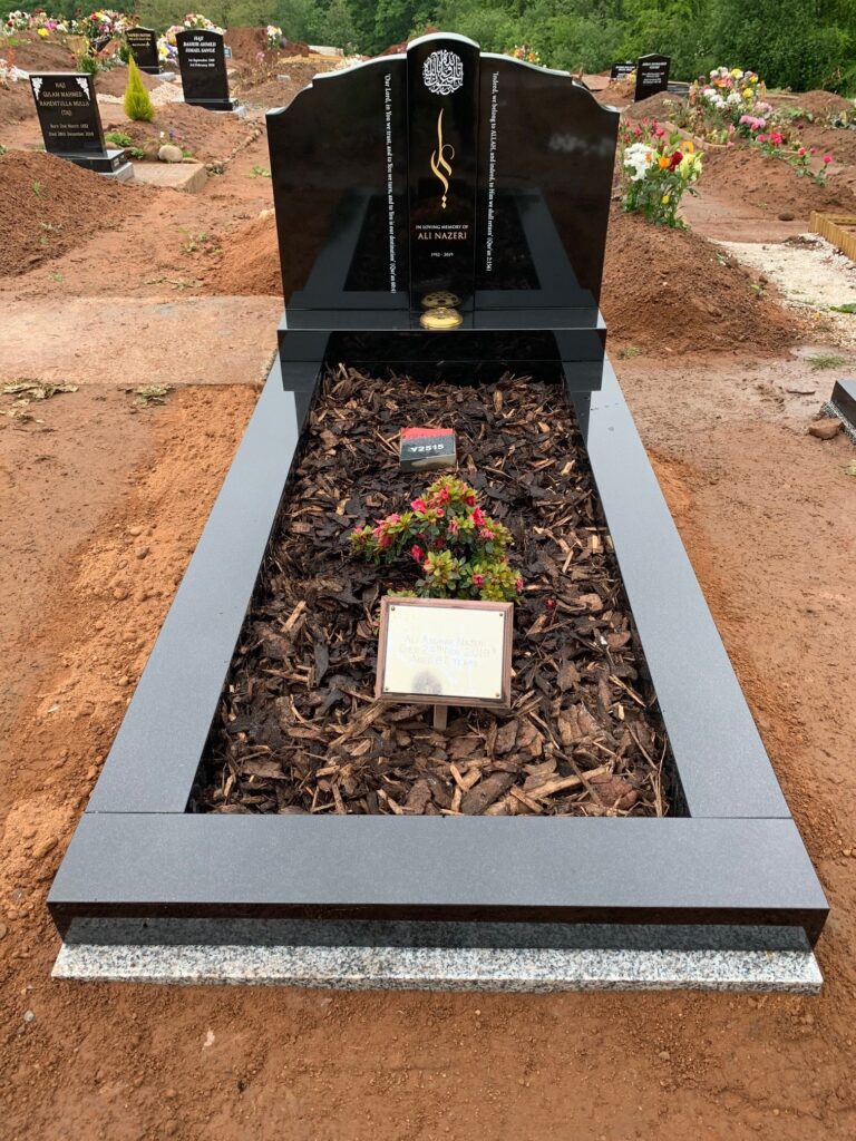 The Durham Headstone With Kerbs On A Granite Frame Landing
